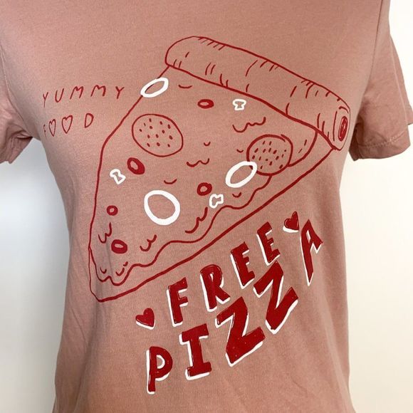 Pizza Shirt Woman’s Cotton Tee NEW - Picture 2 of 7